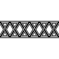 Geometric Deco Border, Minimalist Black White Pattern vector