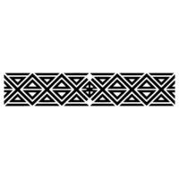 Geometric Border, Black White Deco Pattern vector