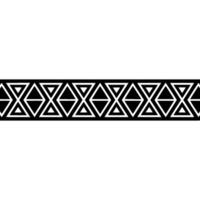 Geometric Deco Border, Minimalist Pattern, Black White vector