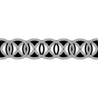 Geometric Celtic Border, Intricate Black and White vector