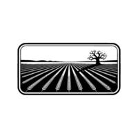 Rustic Harvest Silhouette, Emblem of Rural Simplicity vector