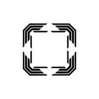 Geometric Deco Frame, Modern Abstract, Minimalist vector