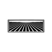 Geometric Horizon Expansive Field Silhouette vector