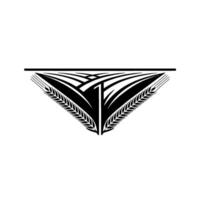 Geometric Wheat Emblem, Vintage Agricultural Symbol vector