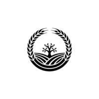Rustic Harvest Emblem Symbol of Growth and Abundance vector