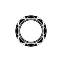 Geometric Circle, Minimalist , Black White vector