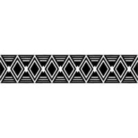 Geometric Deco Border Minimalist Black White Pattern vector