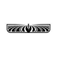Stylized Wheat Field Emblem, Vintage Agricultural vector