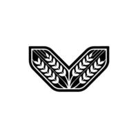 Geometric Leaf Emblem, Tribal , Minimalist vector