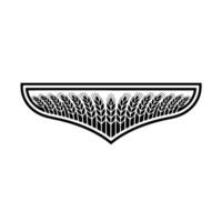 Harvest Silhouette, Rustic Grain Emblem vector