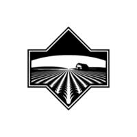 Rustic Farm Emblem Heritage, Fields, and Steadfastness vector