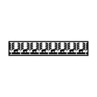 Stylized Elephant Border, Minimalist vector