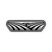 Stylized Horizon Minimalist Landscape Emblem vector