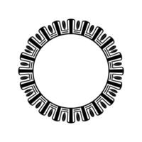 Geometric Tribal Frame, Minimalist Circle vector