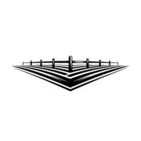 Rustic Fence Silhouette, Horizon Divide vector