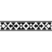 Geometric Border, Black White Pattern, Stylized vector