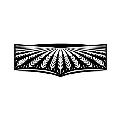 Grain Harvest Emblem, Rustic Agricultural Symbol, Wheat