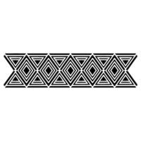 Geometric Deco Border, Minimalist Pattern, Black White, Geometry vector