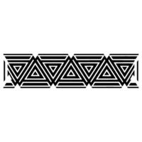 Geometric Deco Border, Layered Triangles, Minimalist vector