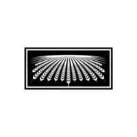 Geometric Wheat Burst Minimalist Emblem of Abundance vector