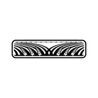 Geometric Wheat Border, Minimalist vector