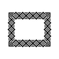 Geometric Tribal Frame, Minimalist, Border vector