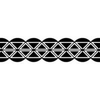 Geometric Border, Minimalist Pattern, Circular Triangles, Modern vector