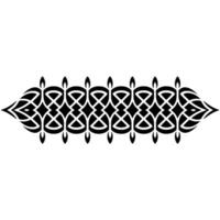 Intricate Celtic Border, Stylized Black Pattern vector