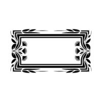 Elegant Botanical Frame, Vintage Style, Illustration vector