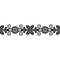 Stylized Floral Border, Minimalist , Decorative Element vector