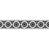 Geometric Border, Classical Motif, Black and White vector