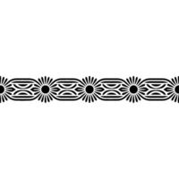 Geometric Deco Border, Stylized Sunburst Pattern vector