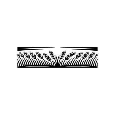 Minimalist Wheat Field Emblem, Rustic Harvest Symbol, Illustration