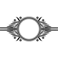 Elegant Circular Ornament, Vintage Element, Wreath vector