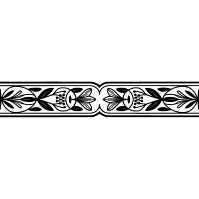 Elegant Vintage Botanical Border, Detailed Ornamentation