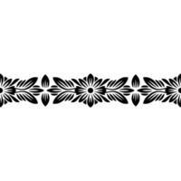 Intricate Floral Border, Vintage Style, Decorative Element, Textile vector