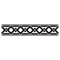 Geometric Border, Art Deco Pattern, Black White, Minimalist vector