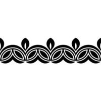 Elegant Art Deco Border, Stylized Floral Pattern vector