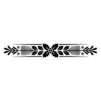 Winter Border Holly, Snowflakes, and Elegant Division vector