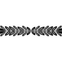 Stylized Laurel Wreath Border, Minimalist, Foliage vector