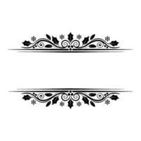 Elegant Winter Border, Festive Division, Decorative Element vector