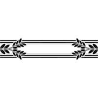 Art Deco Branch Border, Elegant Element vector