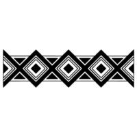 Geometric Border, Black White Deco Pattern, Diamond vector