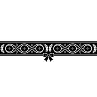 Elegant Winter Border, Decorative Snowflake Ribbon vector