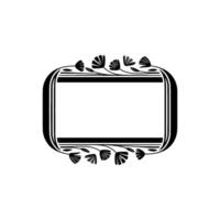 Art Deco Frame, Elegant Botanical Ornamentation, Vintage vector
