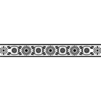 Geometric Border, Stylized Floral Pattern, Minimalist, Line vector