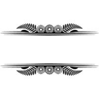 Elegant Botanical Divider, Minimalist, Line vector