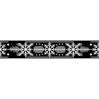 Geometric Winter Border, Stylized Snowflake vector