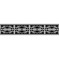 Intricate Snowflakes Border, Scandinavian vector
