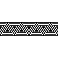 Geometric Deco Border, Layered Triangles, Minimalist, Pattern vector
